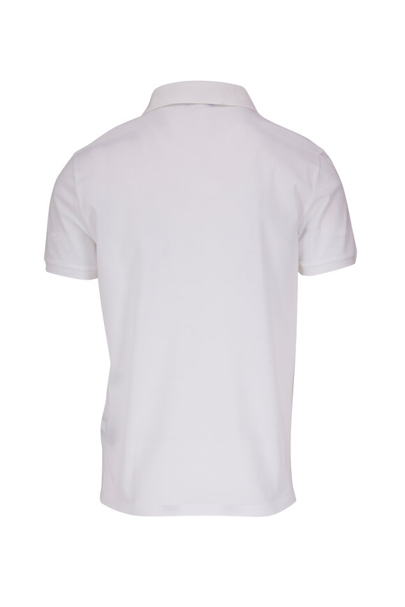 Ralph Lauren Purple Label - White Short Sleeve Piqué Polo