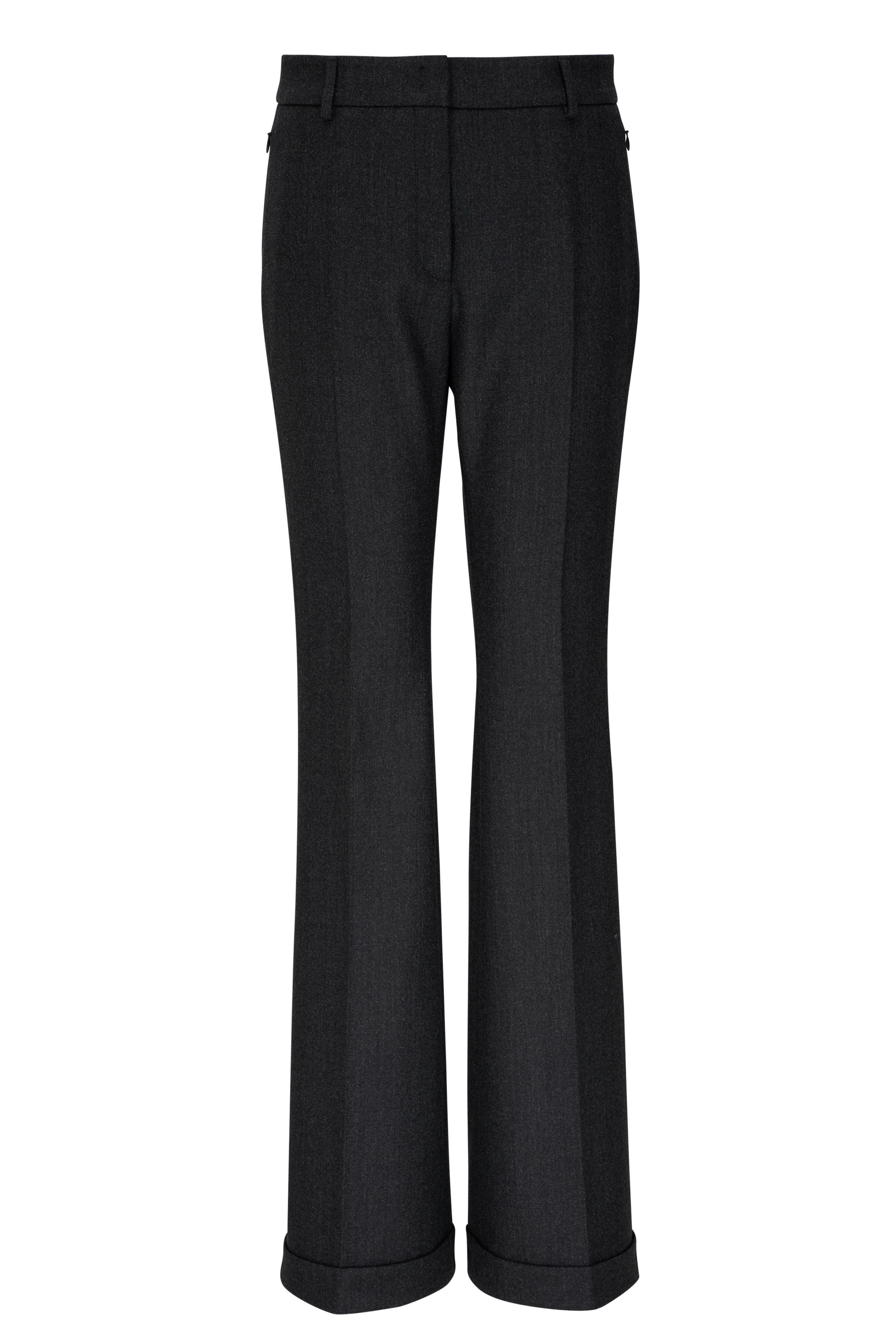 Akris - Marisa Charcoal Gray Double Faced Wool Pant
