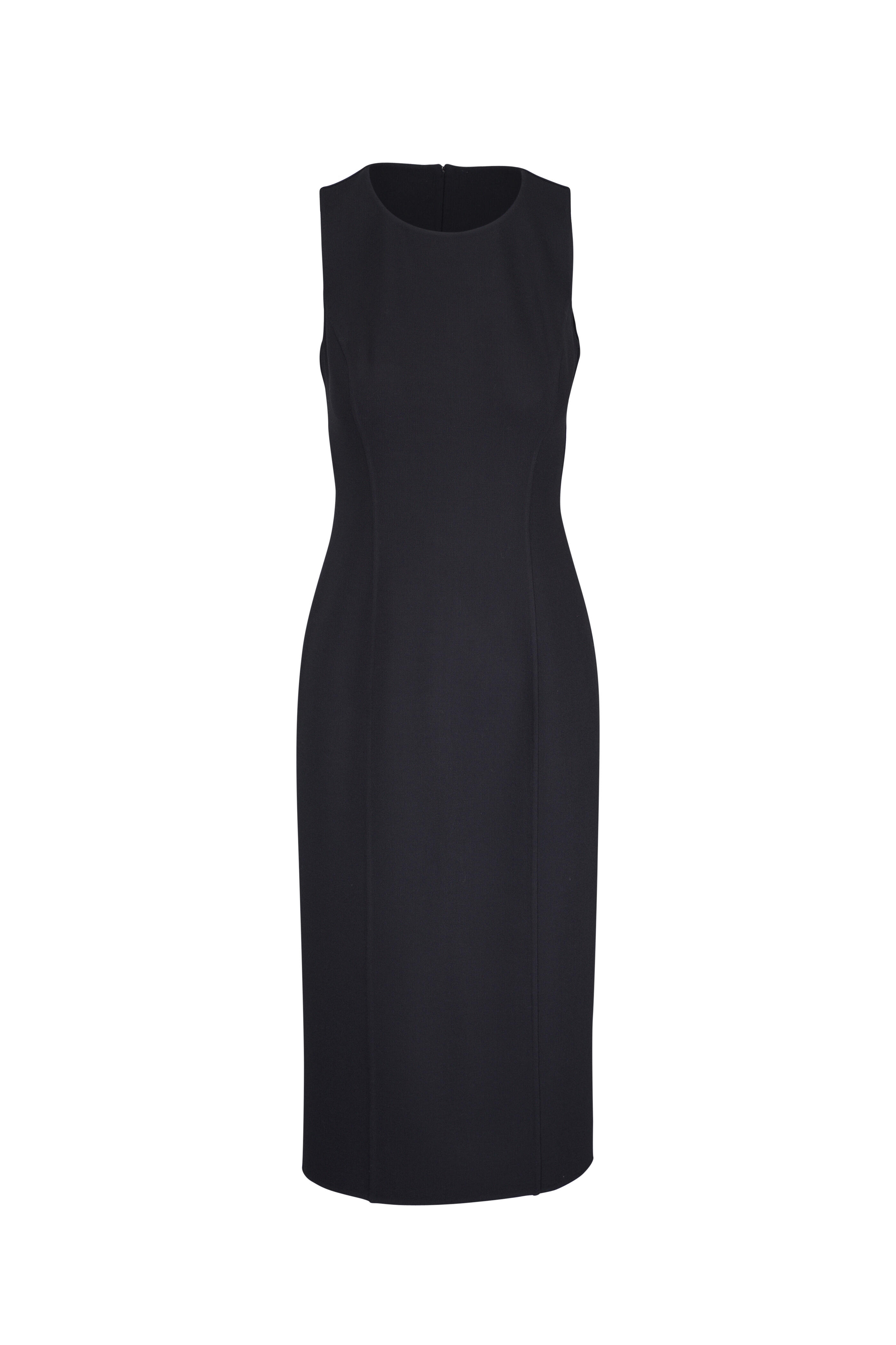 Michael Kors Collection - Black Double-Faced Crepe Sheath Dress