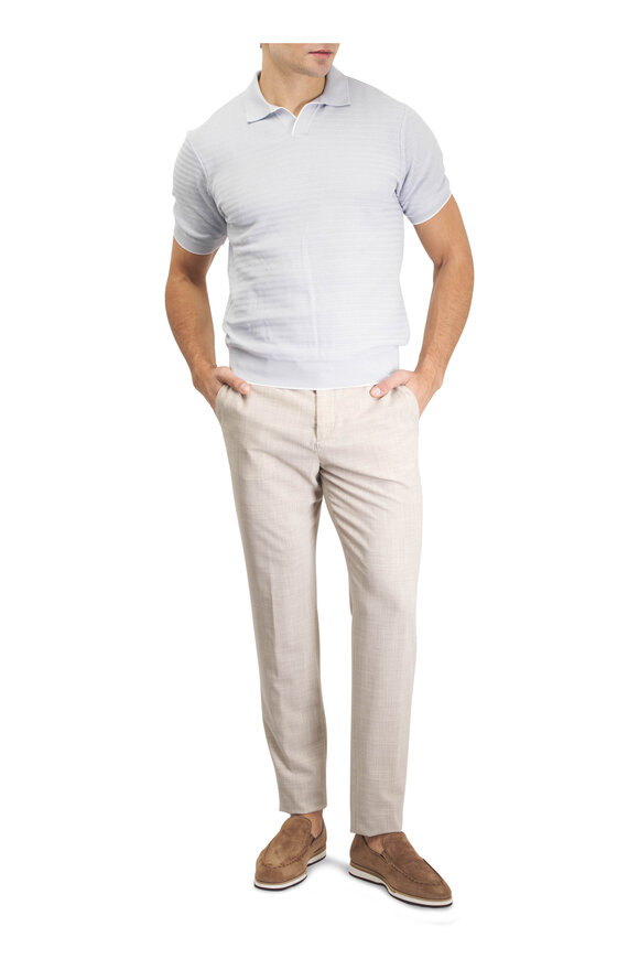 Paul & Shark Skyride Light Gray Cotton Knit Tipped Polo - view 2