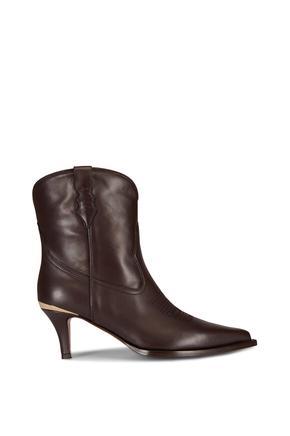 Partlow Katie Western Brown Leather Bootie, 70mm - view 2