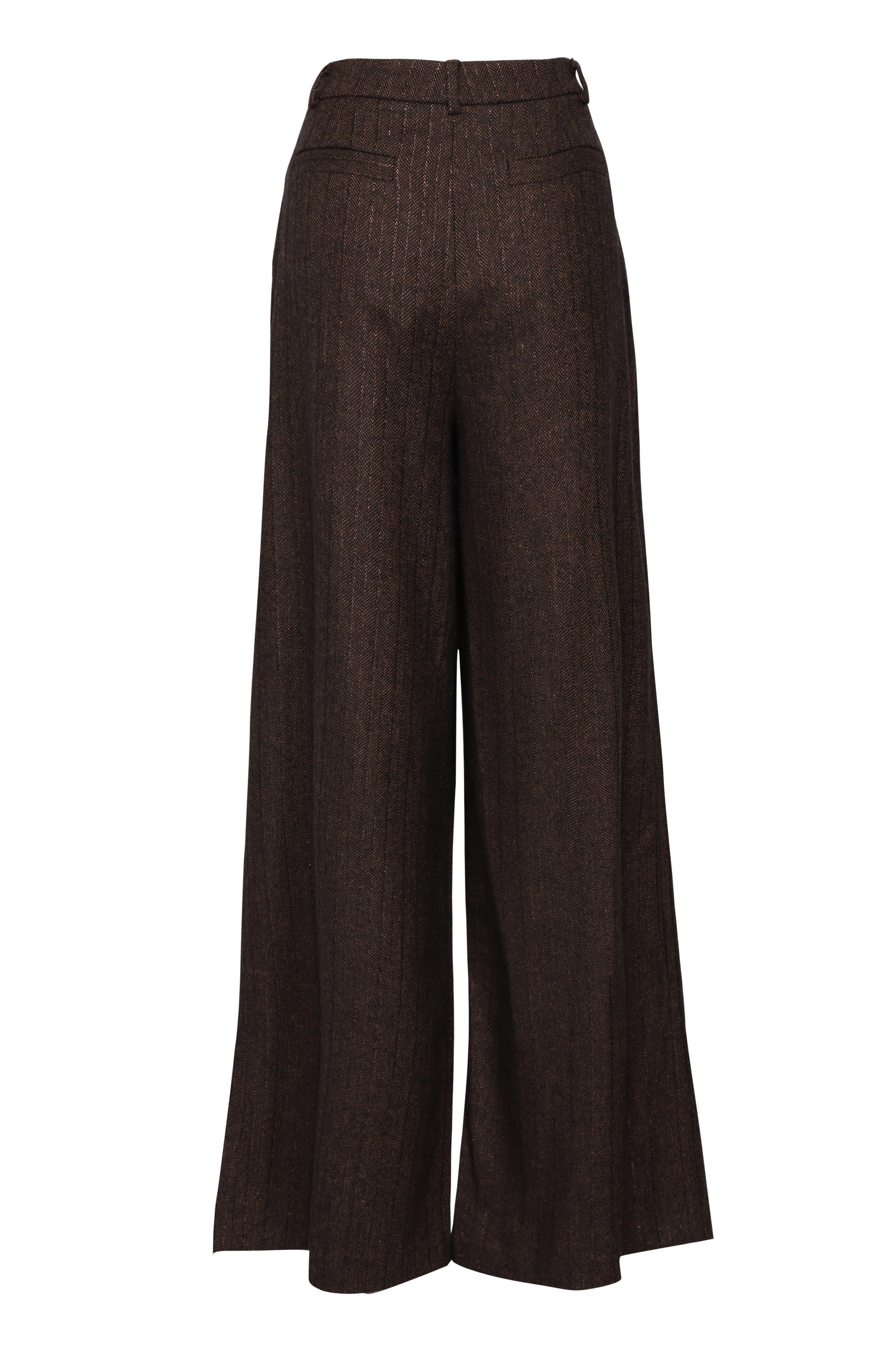 L'Agence - Allanah Brown & Bronze Pinstripe Pant