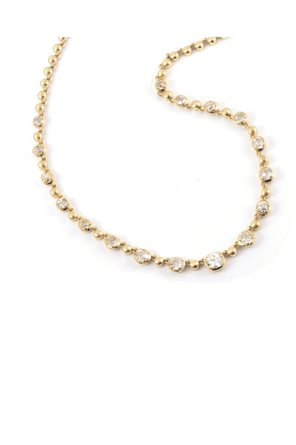Sylva & Cie Old European Diamond Cushion Necklace