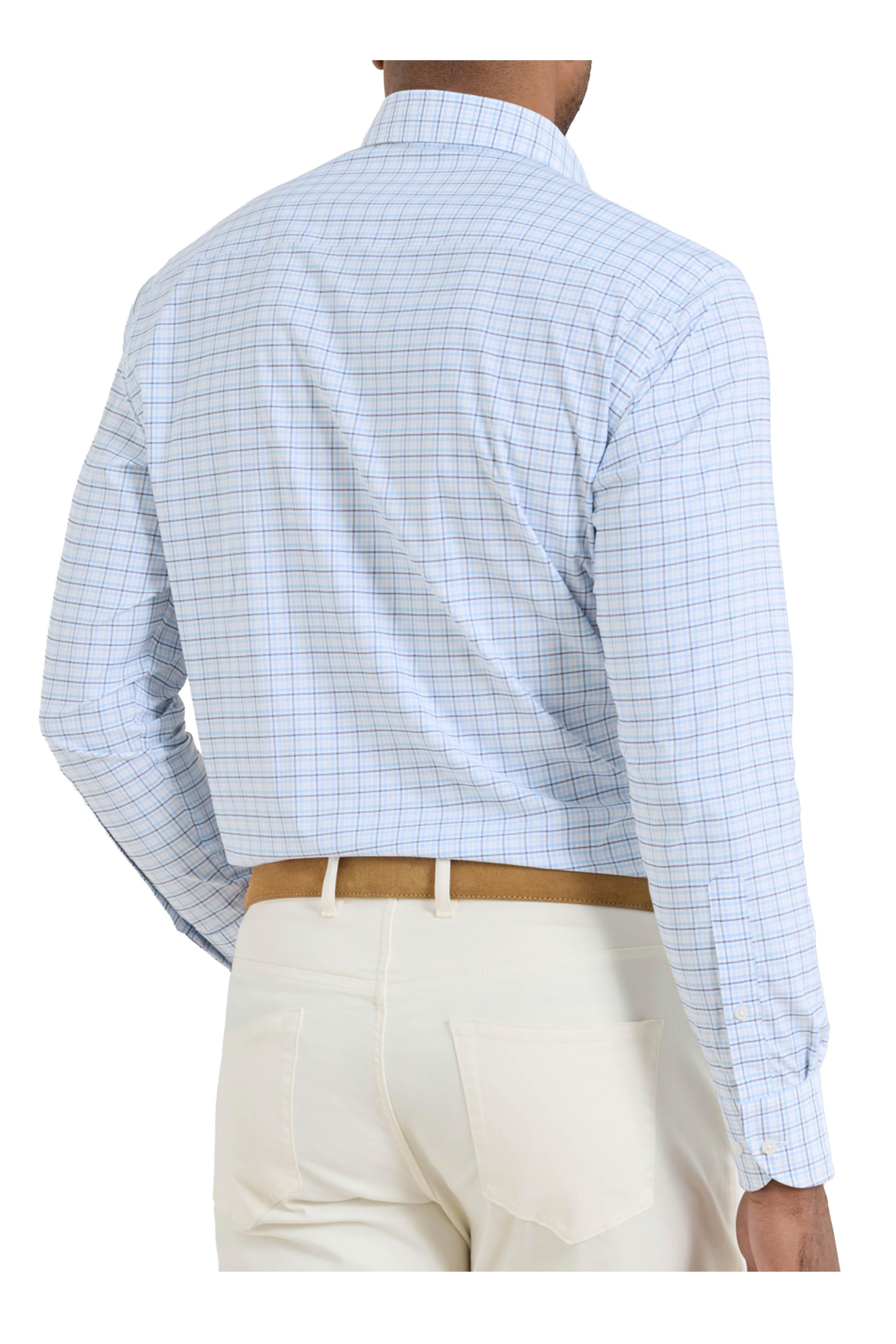 Peter Millar - Casey Cottage Blue Performance Twill Sport Shirt