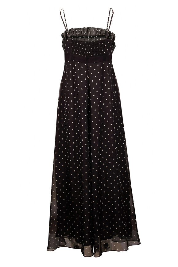 Zimmermann Black Dot Frill Pleated Midi Dress - view 2