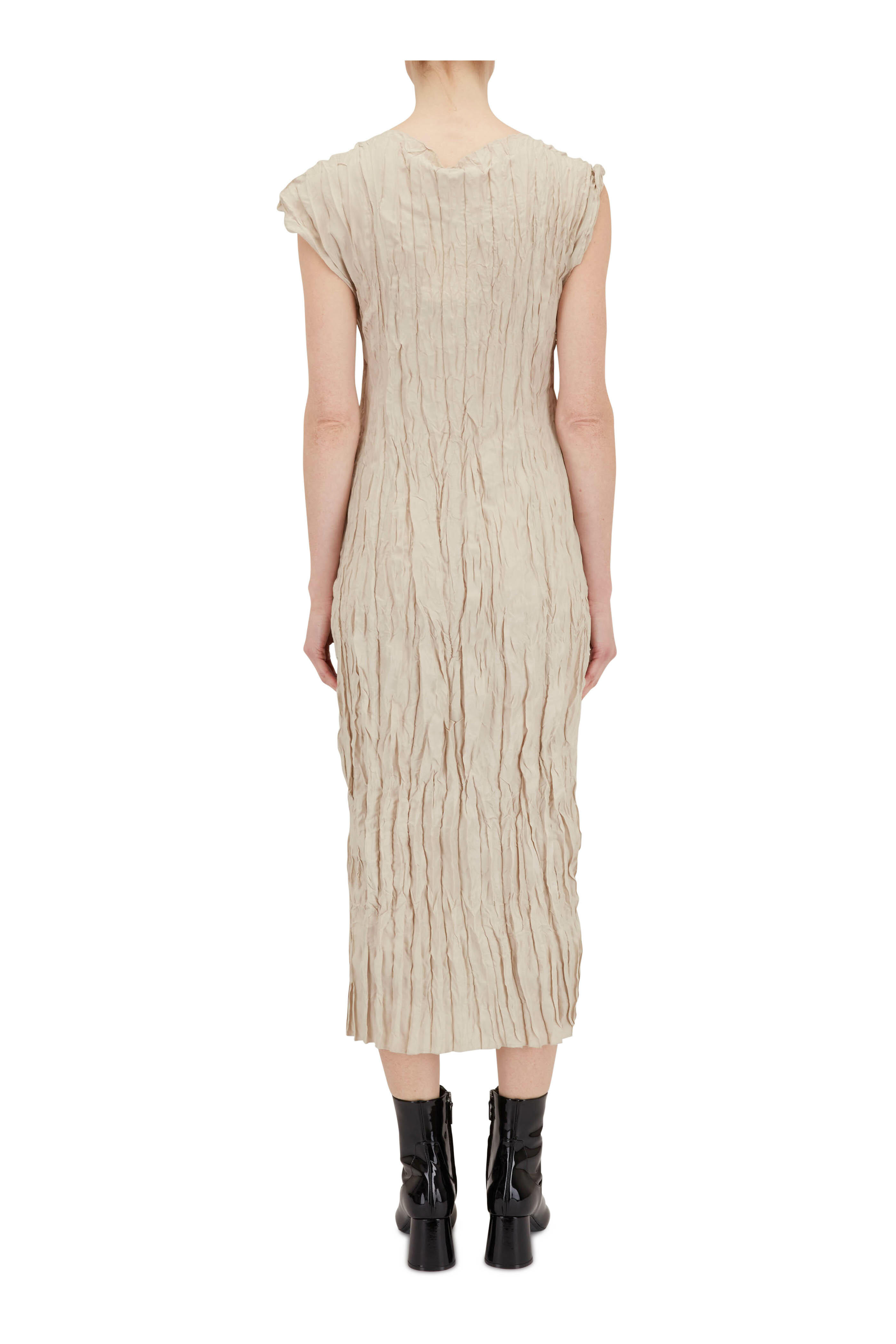 Totême - Hay Crinkled Silk Cap Sleeve Dress | Mitchell Stores