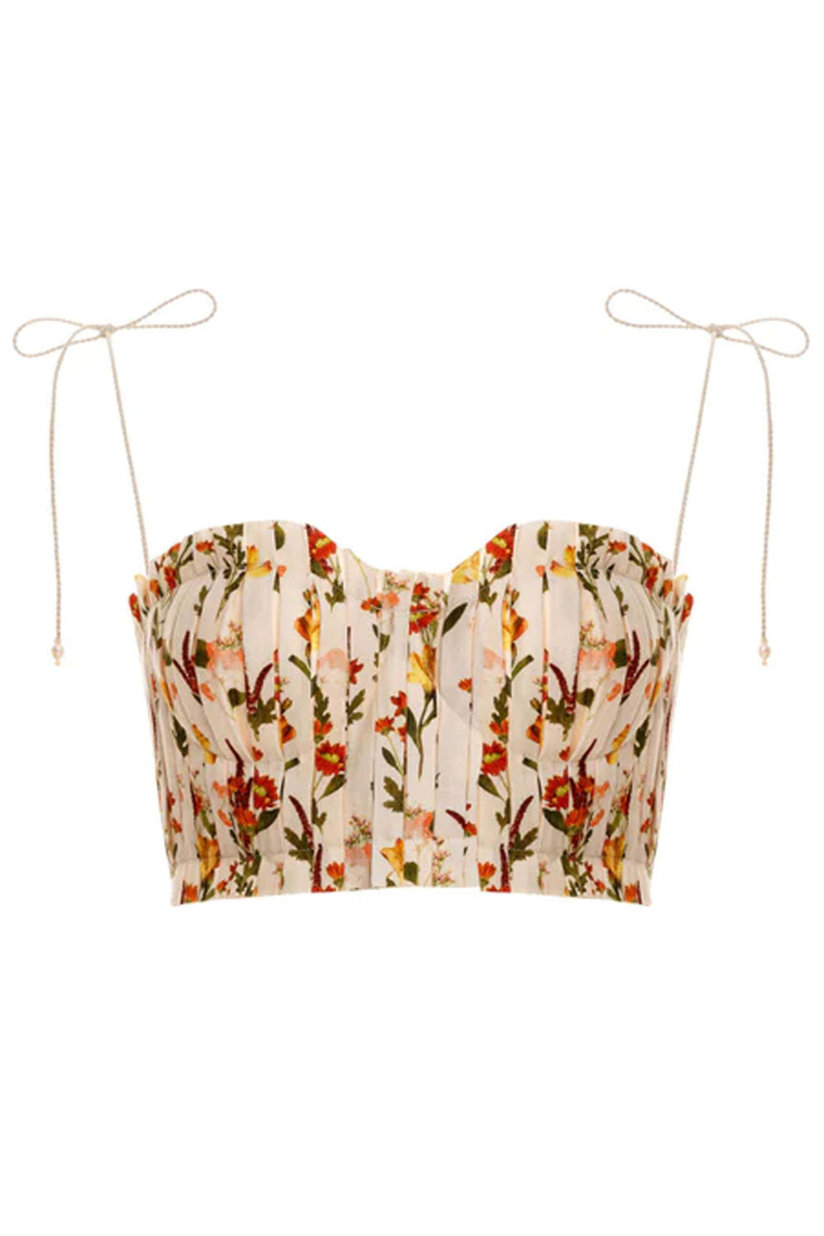 Agua By Agua Bendita - Ivory Moringa Clemenitina Crop Top