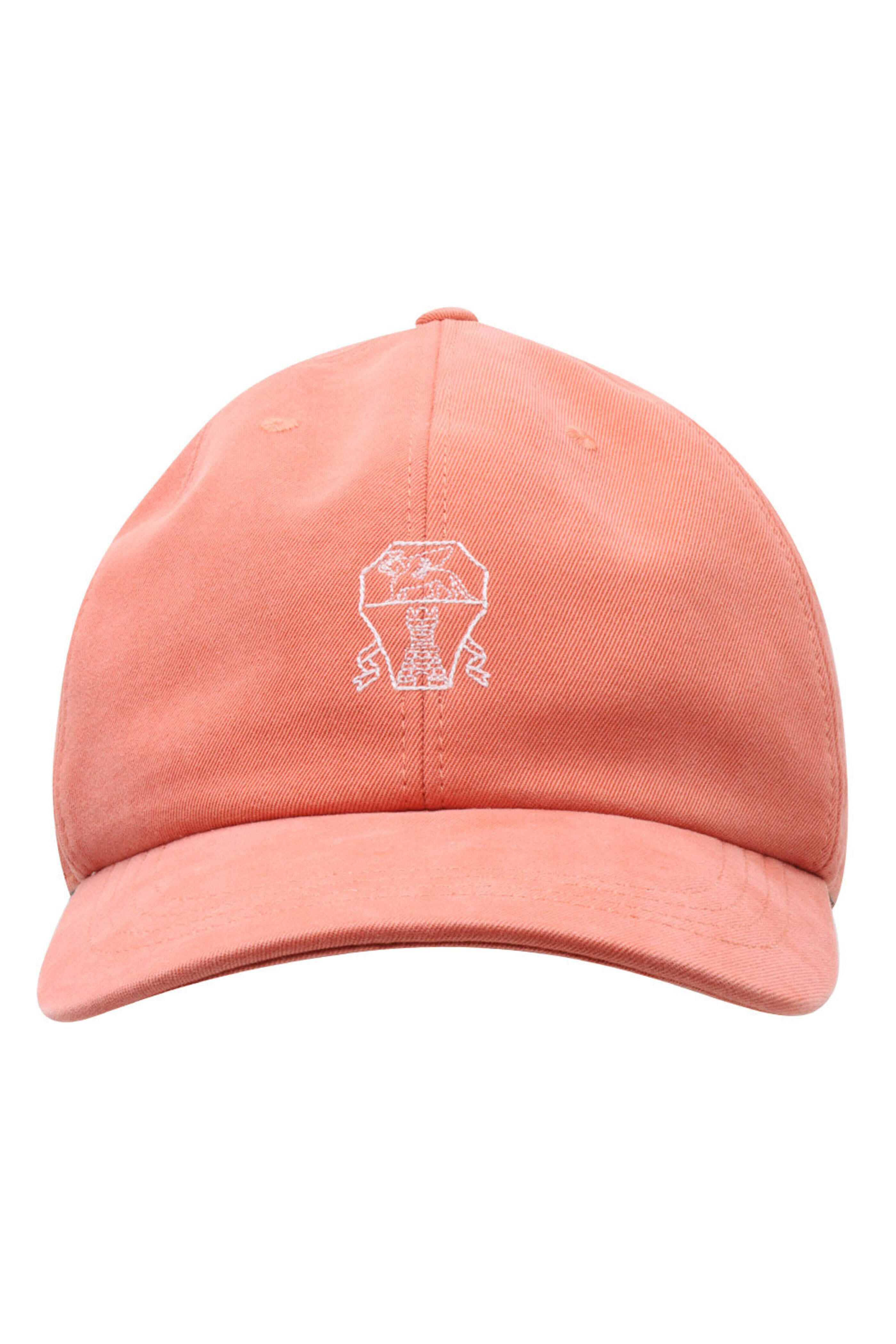 Brunello Cucinelli - Embroidered Cotton Baseball Cap in Orange