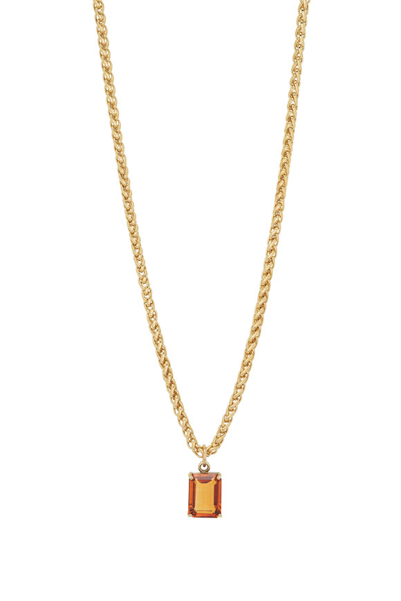 Cristina V. Amber Quarter Rope Chain Necklace