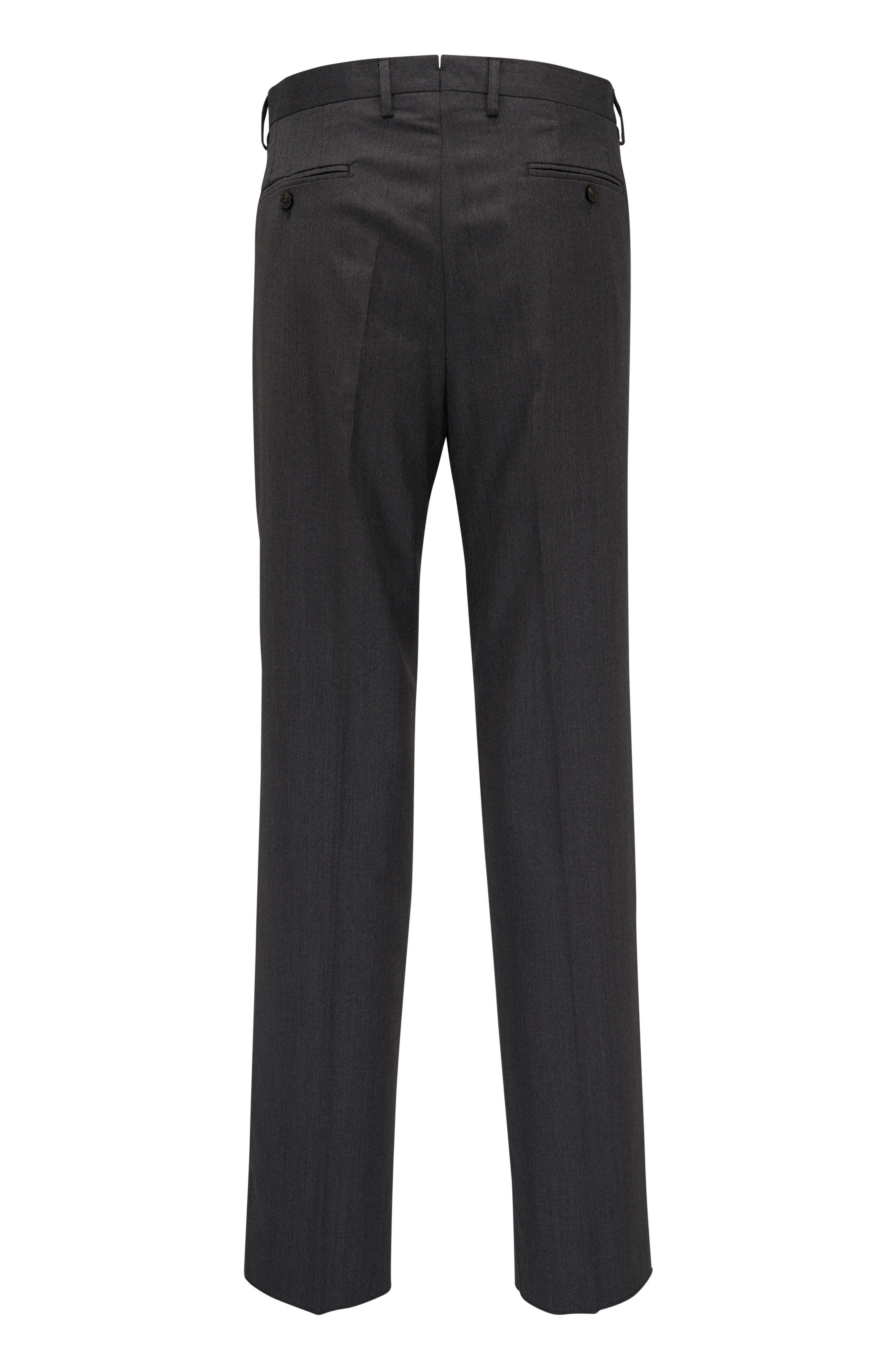 Black Wool Stretch Dress Pant