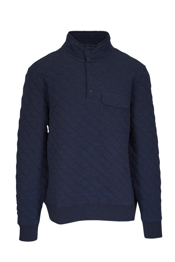 Faherty Epic Quilted deals Fleece pullover Mens Navy Sz XL