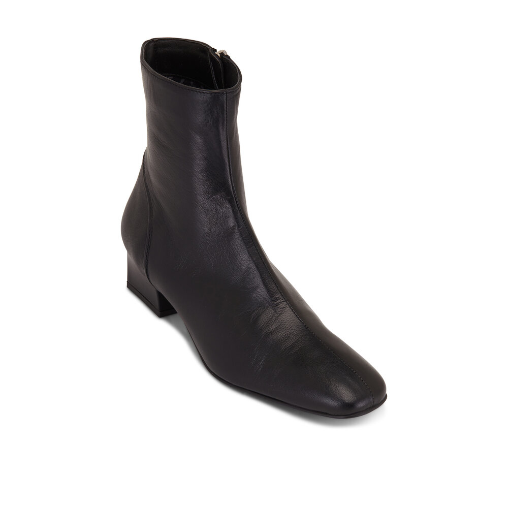 Aquatalia Selini Black Stretch Leather Boot Mitchell Stores