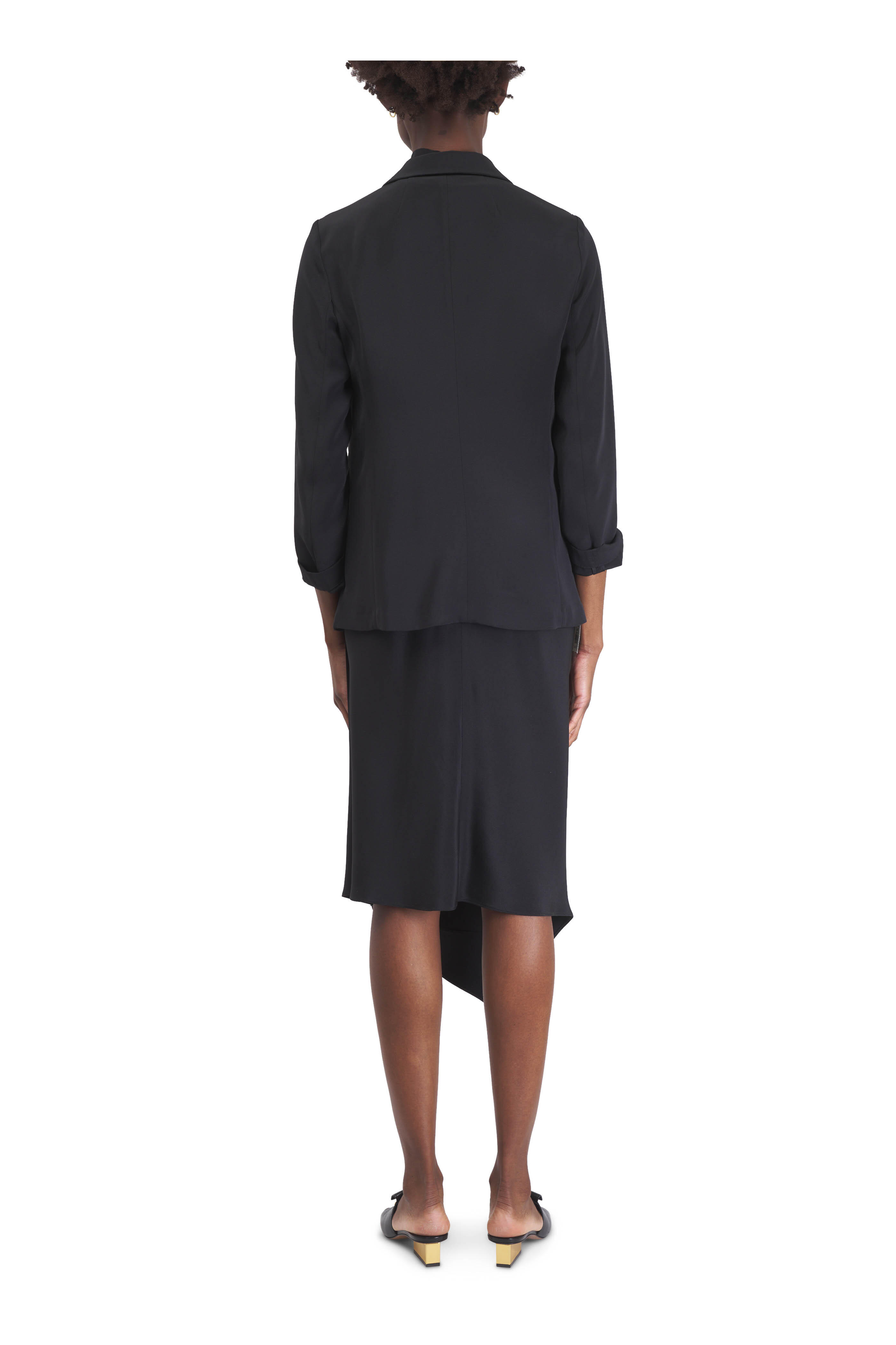 Peter Cohen - Victor Black Silk Wrap Dress