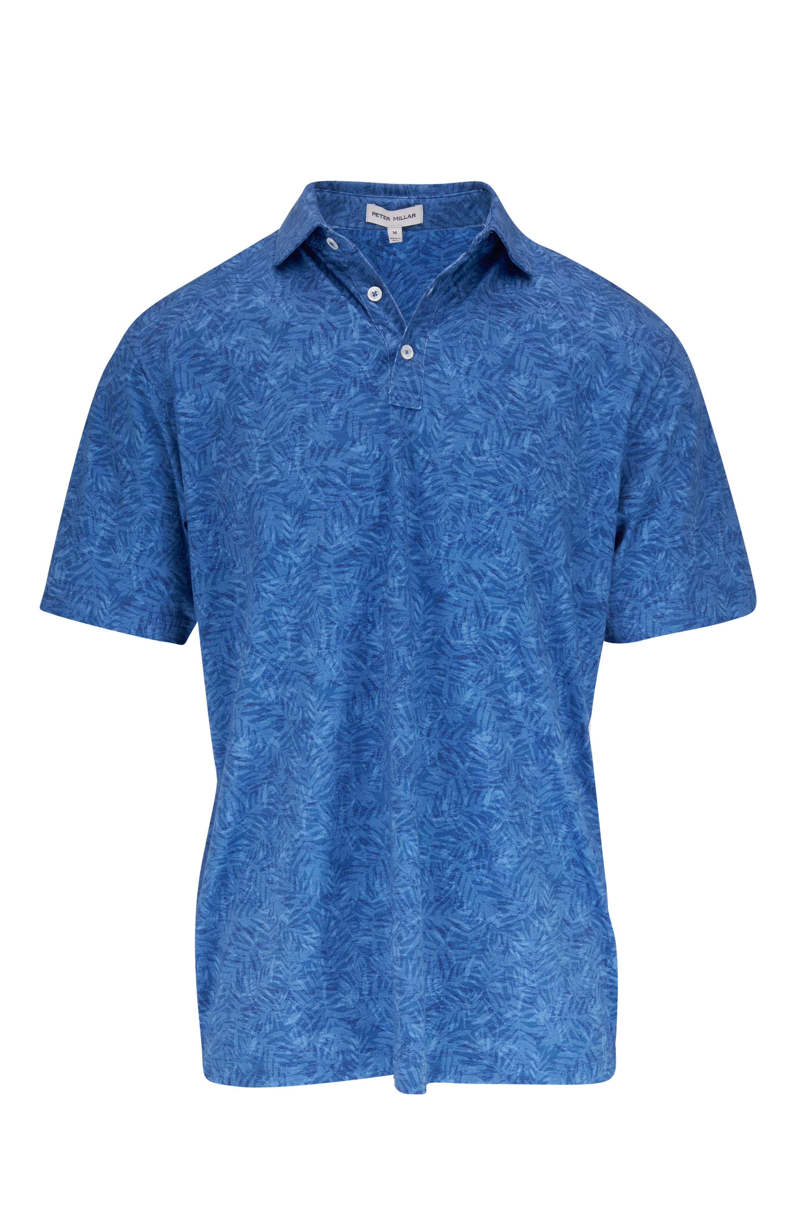 Peter Millar - Pilot Mill Indigo Palms Printed Polo