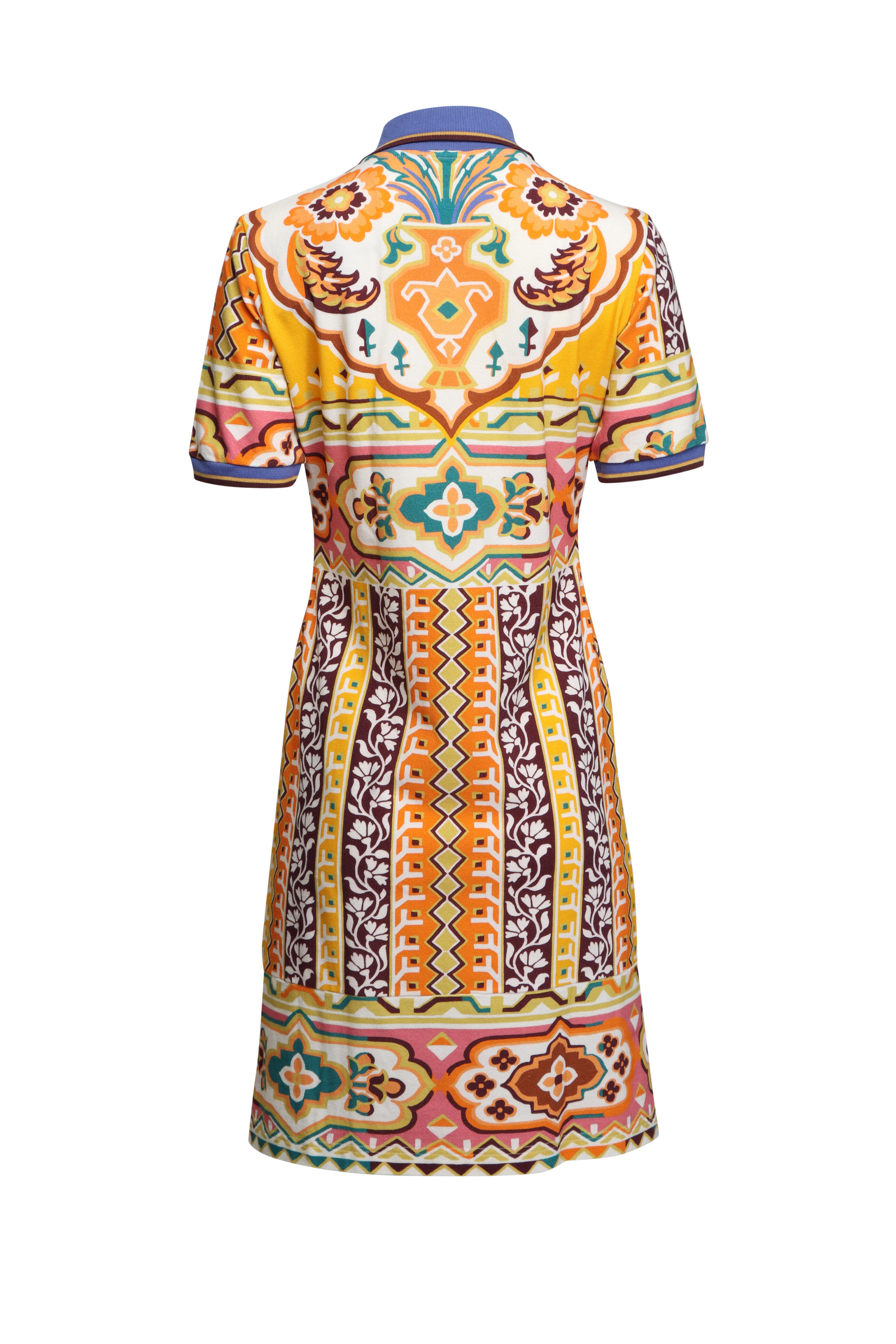 Etro - Yellow Pique Short Sleeve Mini Dress