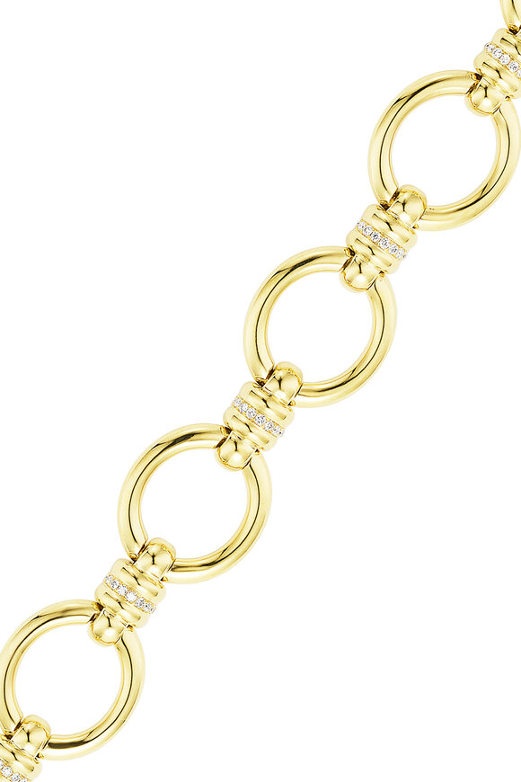 Emily P. Wheeler - Nicole Diamond & Gold Chunky Link Bracelet