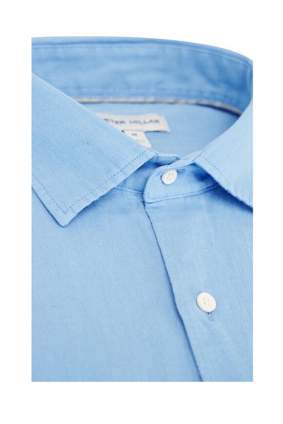 Peter Millar - Cottage Blue Linen & Cotton Sport Shirt