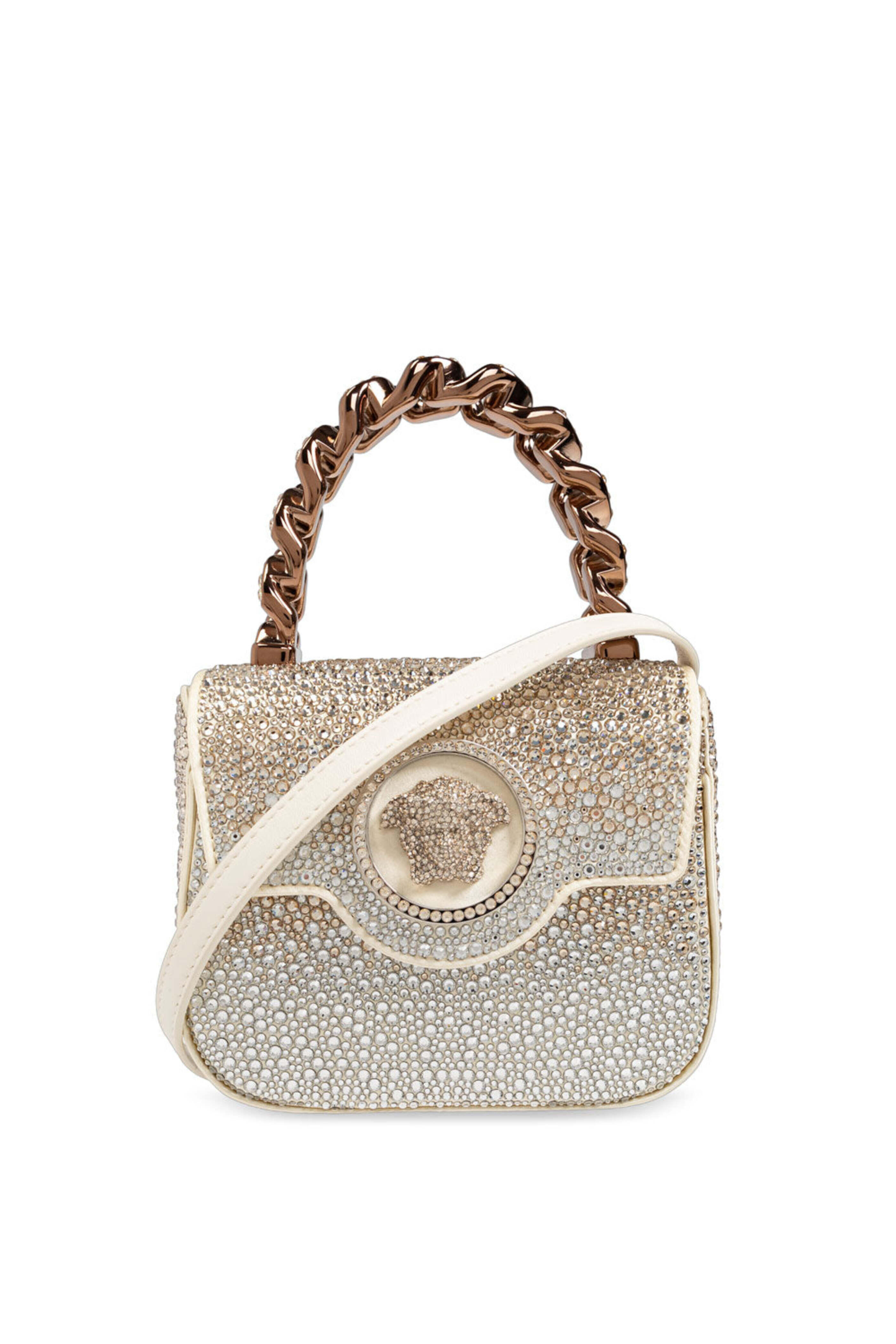Versace - Mini Crystal La Medusa Bag in Ivory