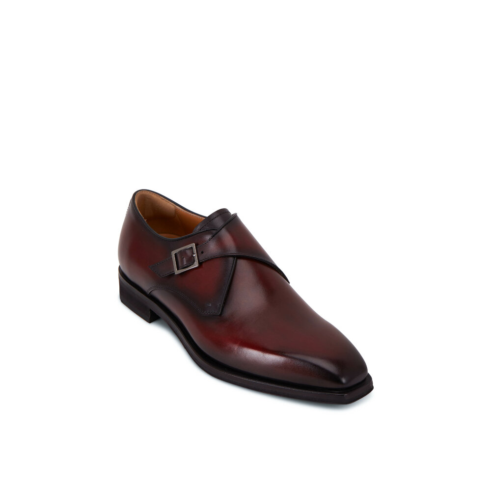 Berluti - Blake Deep Red Leather Single Monk Strap Shoe