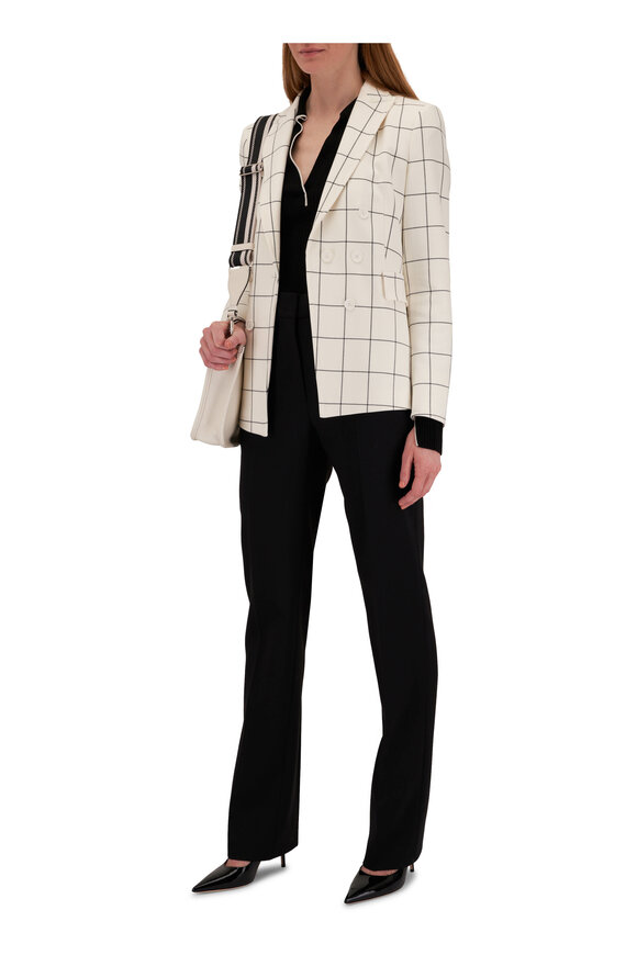 Akris Punto - Cream & Black Windowpane Jacket 