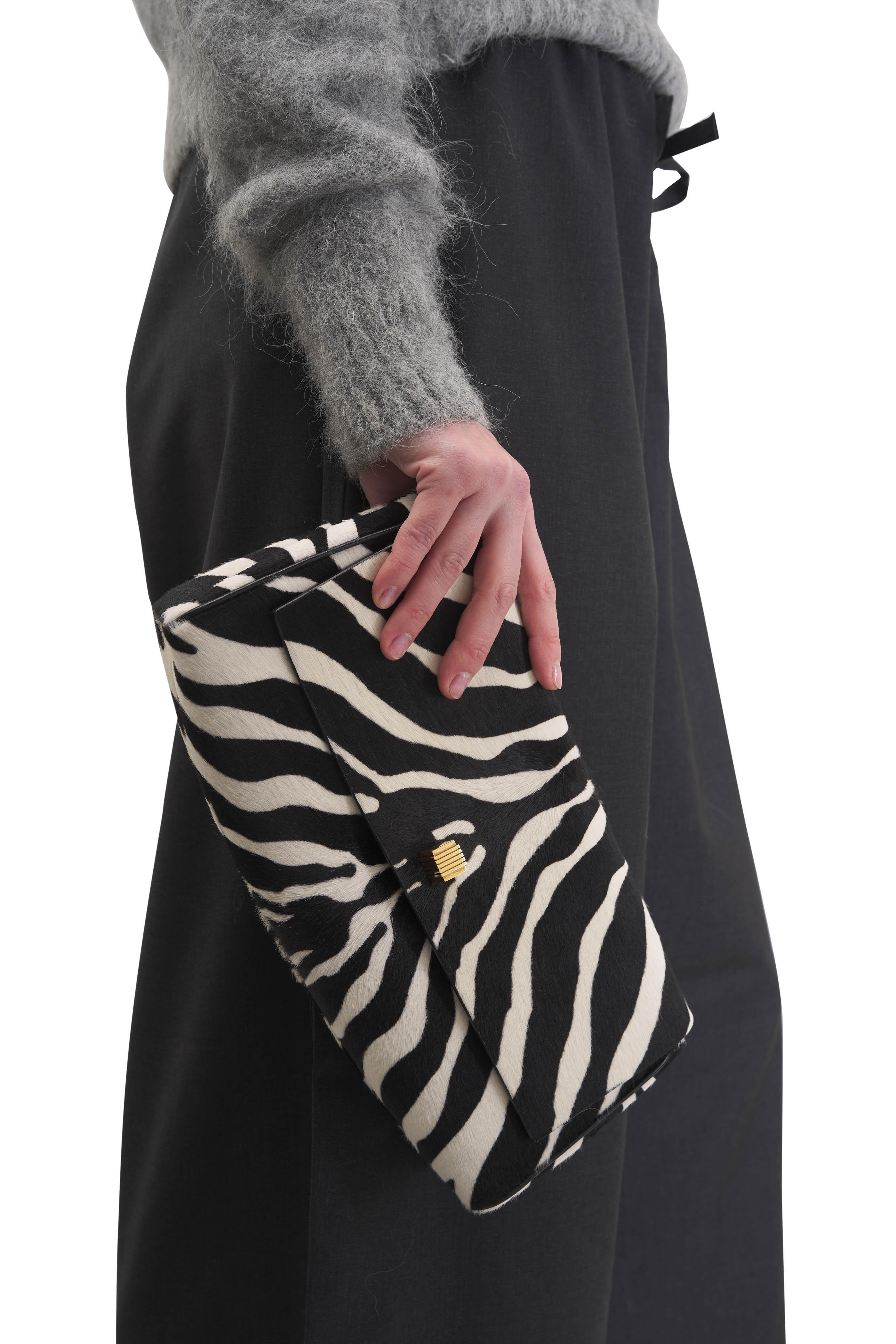 Khaite - Audrey Black & White Clutch