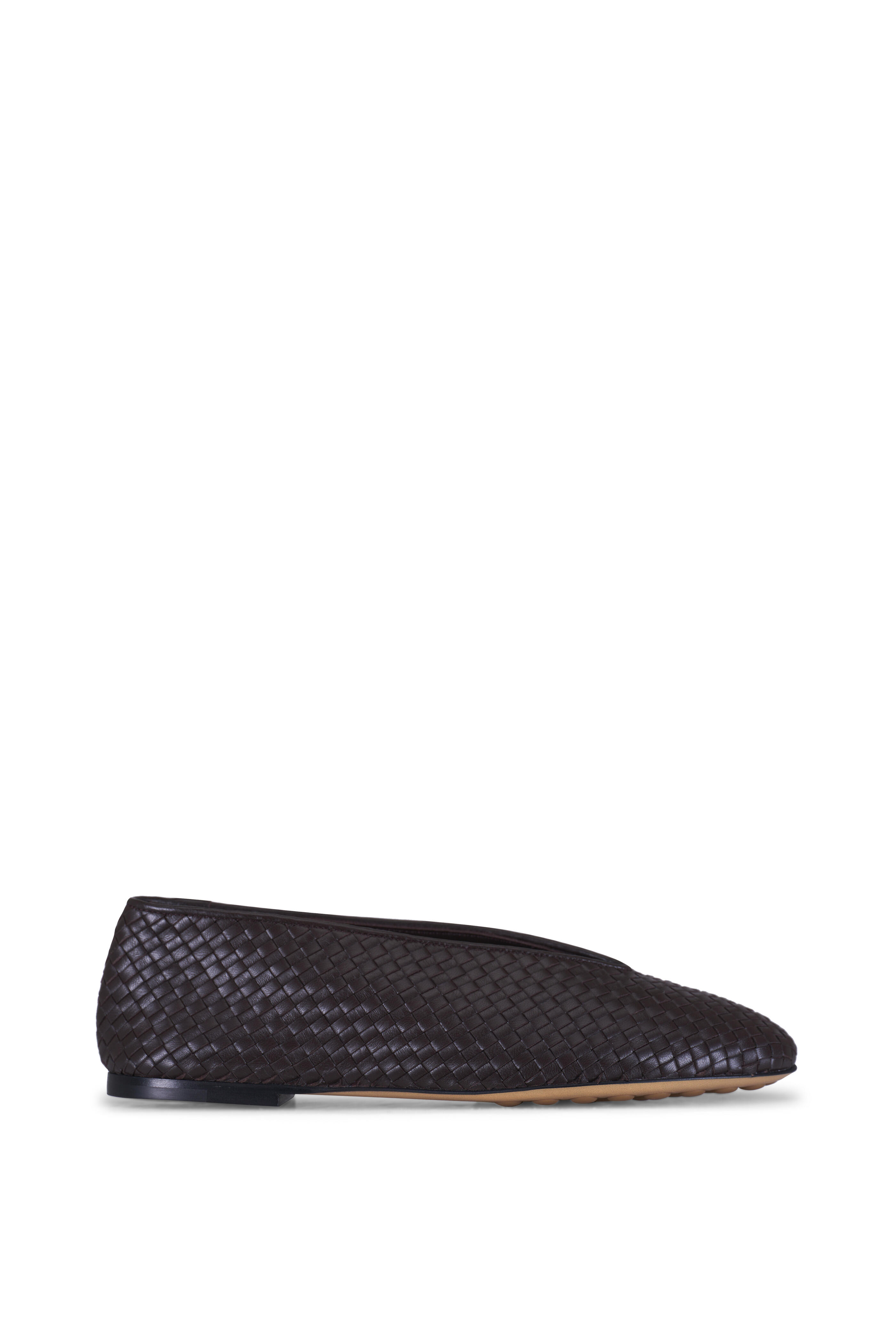 Bottega Veneta - Rosa Fondant Micro Weave Leather Flat