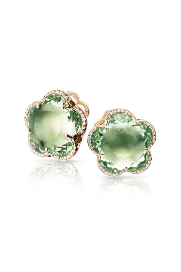 Pasquale Bruni 18k Rose Gold Prasiolite Bon Ton Earring - view 1