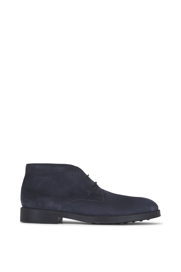 Tod's Polacco Navy Suede Chukka Boot - view 3