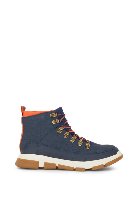 Swims - City Navy Blue Leather Hiking Boot