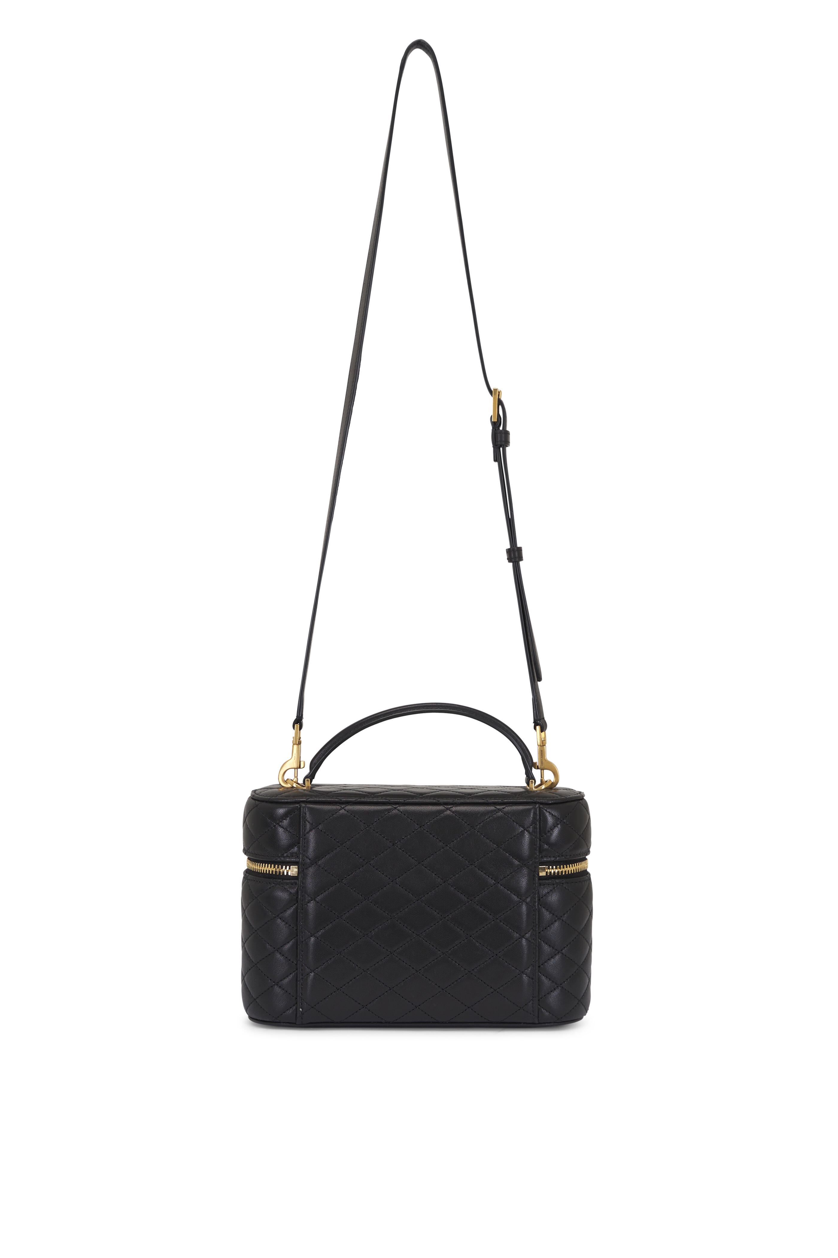 Saint Laurent - Gaby Large Black Quilted Leather Vanity Bag