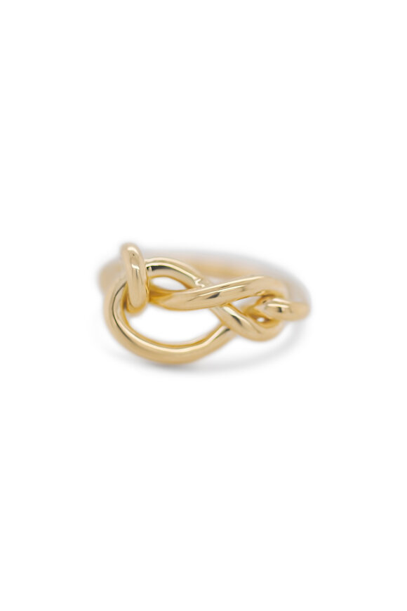 Kali Zoe 18k Yellow Gold Small Love Knot Ring - view 1