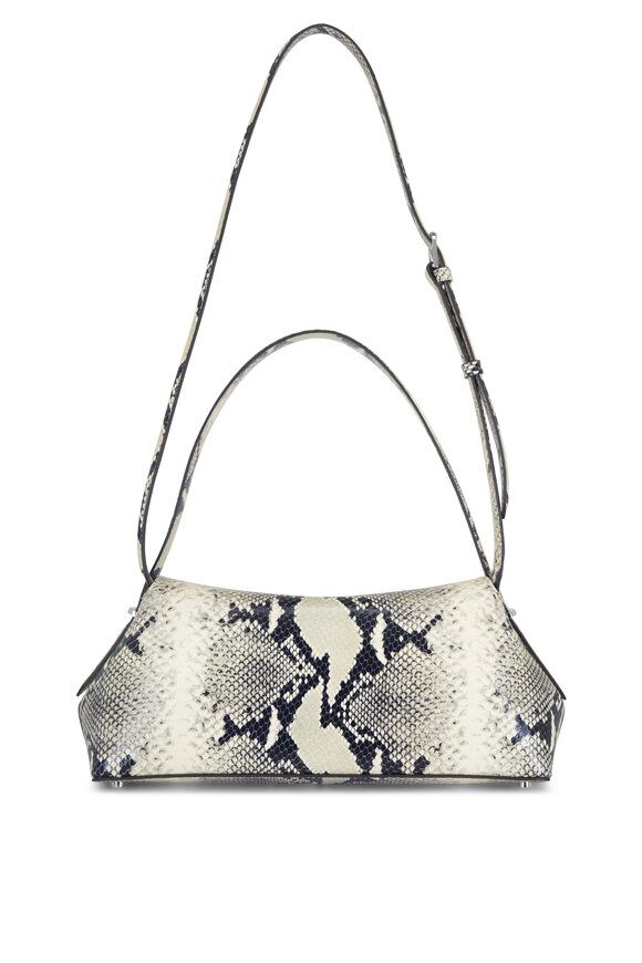 Totême T-Lock Natural Embossed Leather Shoulder Bag - view 5