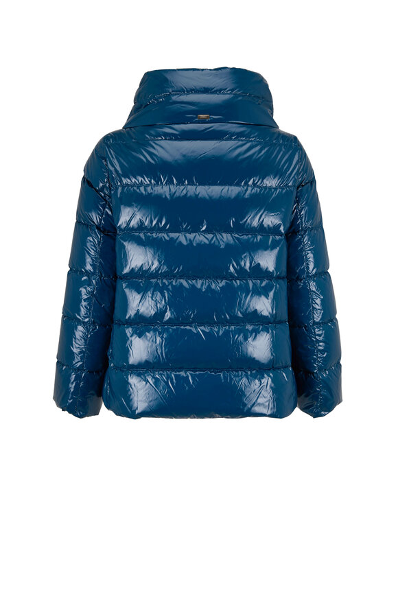 Herno - Teal Glossy Down Puffer Jacket