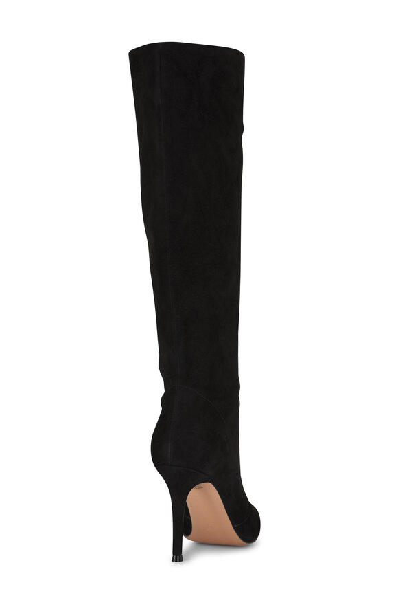 Gianvito Rossi - Hansen Black Suede Knee Boot, 85mm