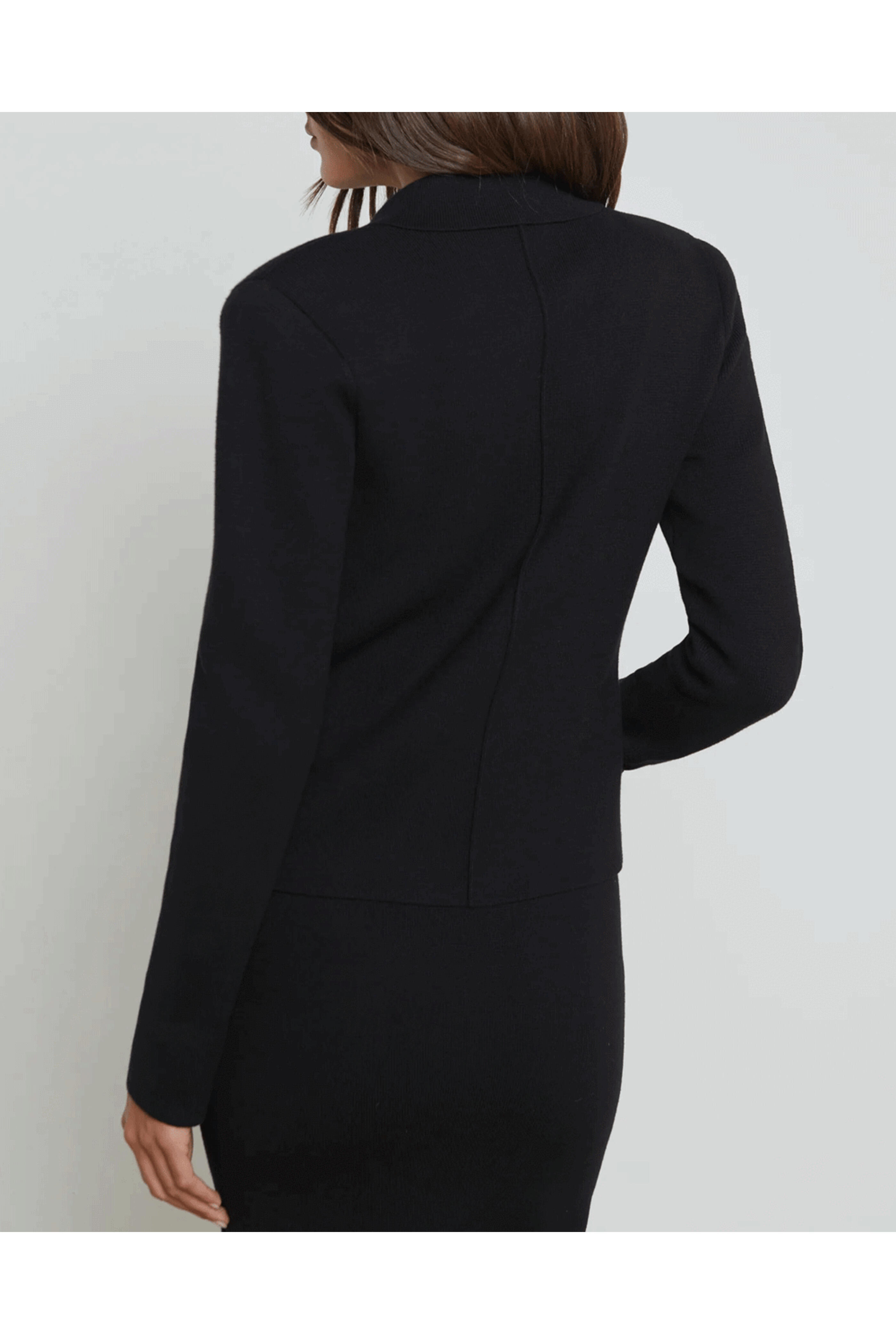 L'Agence - Black Gold Rose Sofia Knit Blazer | Mitchell Stores
