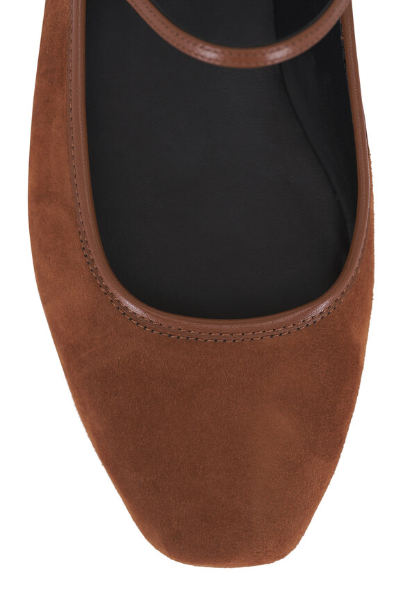 Veronica Beard Ellie Caramel Suede Flat - view 6