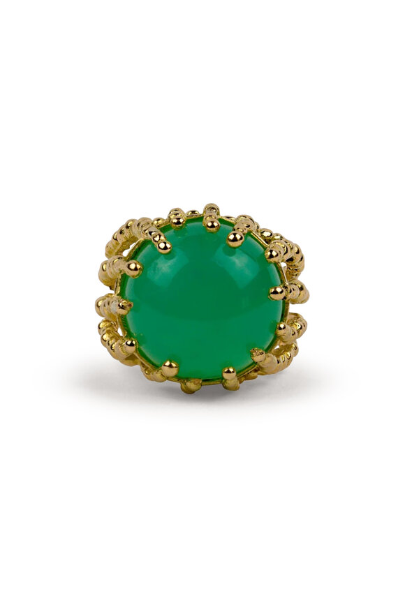 Garnazelle Mini Chrysoprase Bague Boules D’Amour Ring