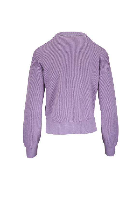 Brunello Cucinelli - Lilac Cotton Lightweight Basic Crew Neck Sweater