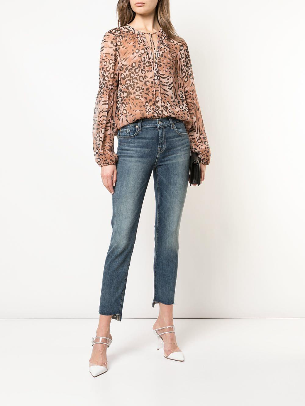 7 For All Mankind - (B)air Roxanne Authentic Luck Step Hem Jean