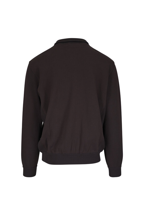 Loro Piana Brown Cotton, Silk & Cashmere Full Zip Sweater - view 2