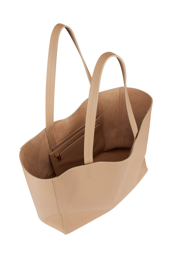 Nili Lotan Medium Keith Soft Khaki Leather Tote - view 4