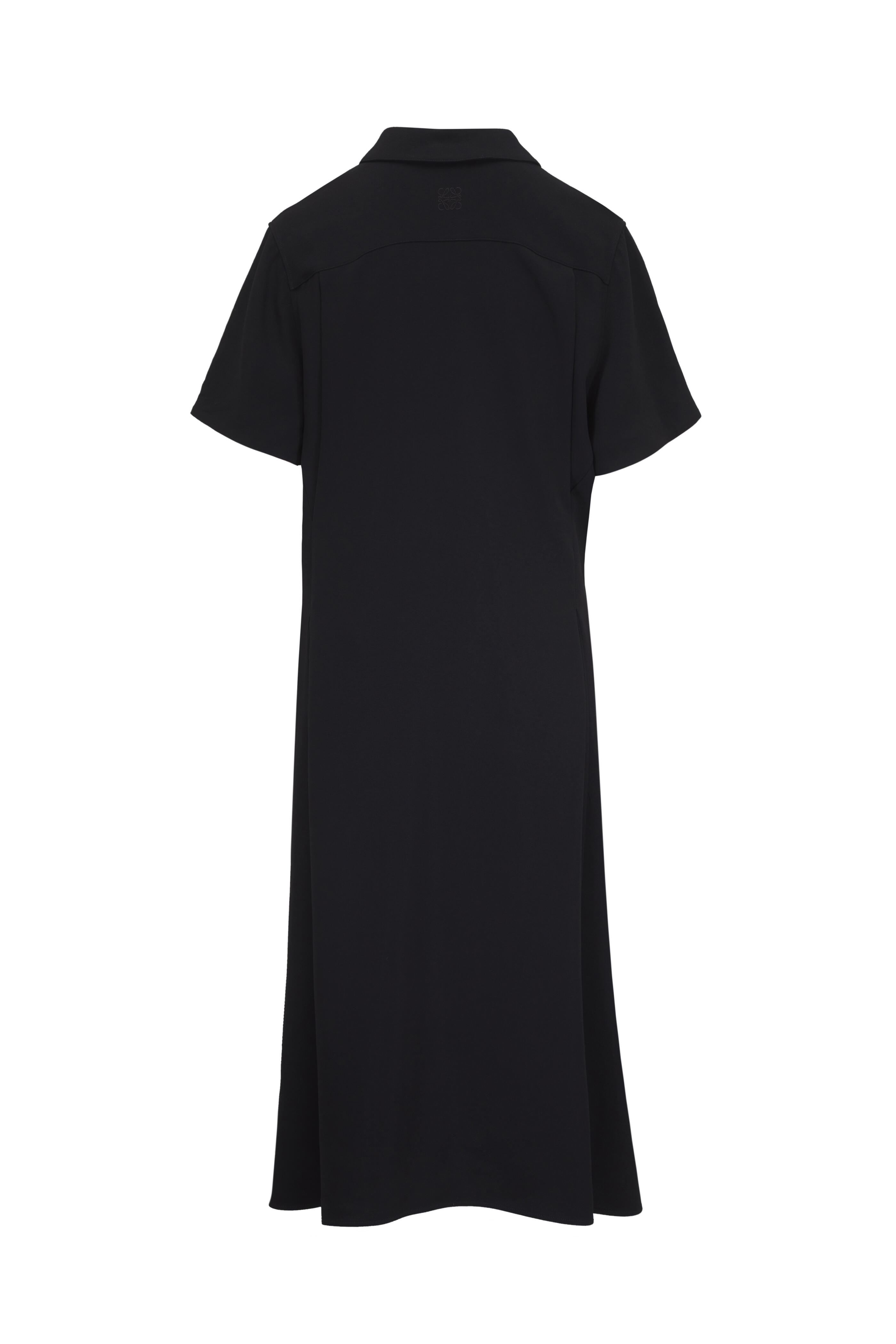 Loewe - Black Gathered Belted Dress
