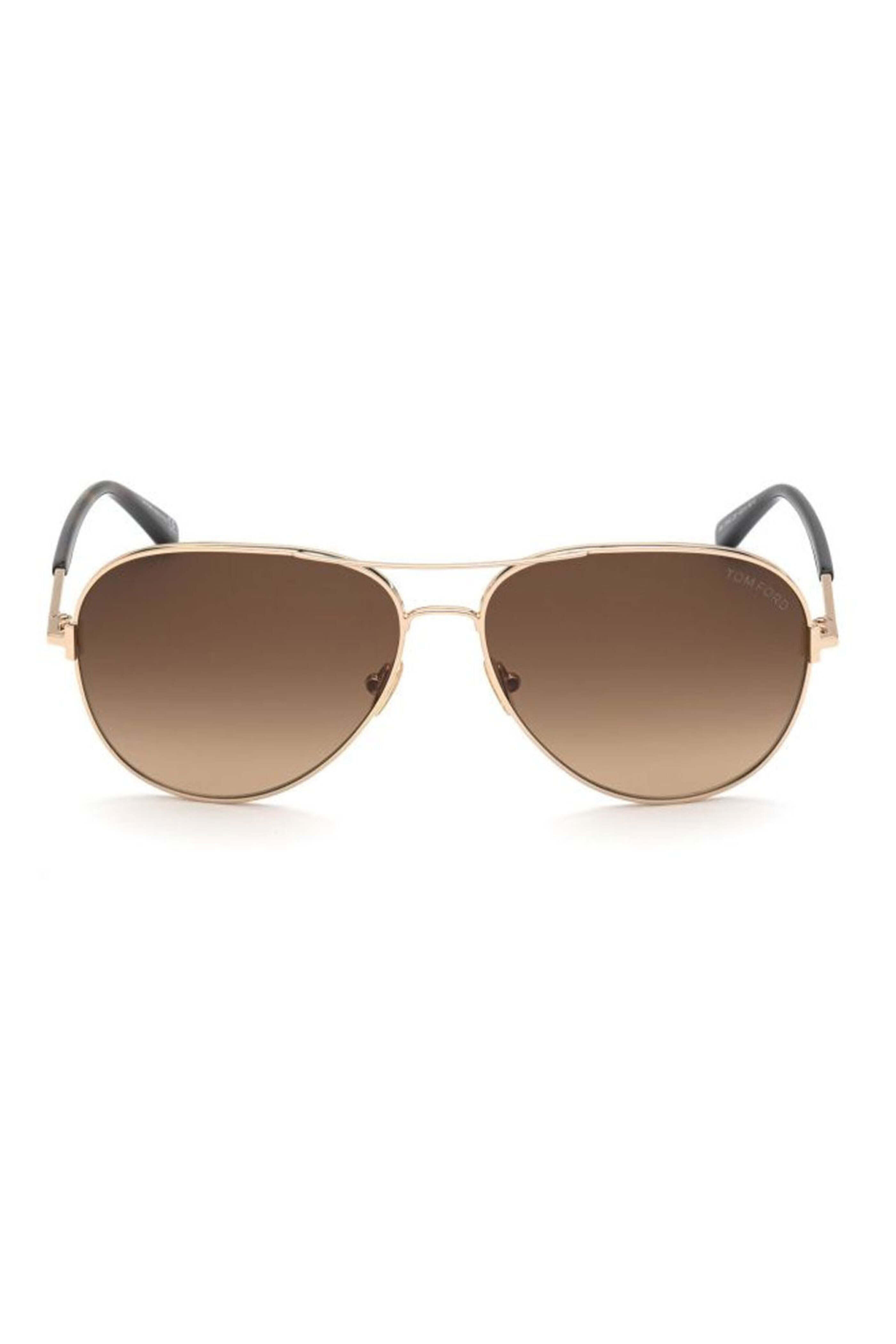 Tom Ford Rose Gold Frame Sunglasses with Brown Gradient Lenses FT0498 Georgia Sunglasses - Tom Ford Authorized Retailer  main image 4