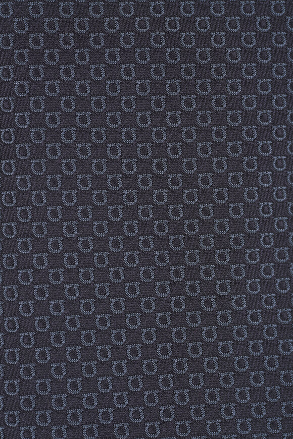 Ferragamo Green Gancini Jacquard Necktie - view 2