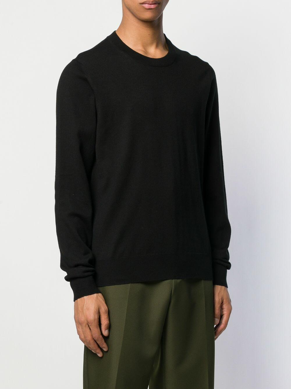 Maison Margiela - Black Elbow Patch Crewneck Sweater