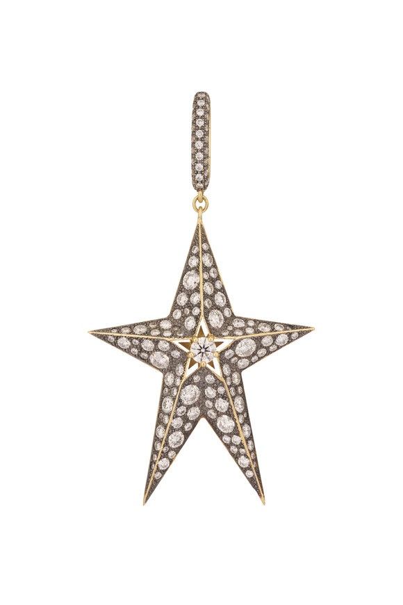 Mariani 18k Yellow Gold Star Diamond Pendant - view 1