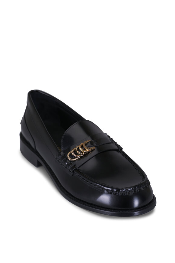 靴 Prada Archive Leather Loafer Shoes Black Black Brushed leather loafers | PRADA
