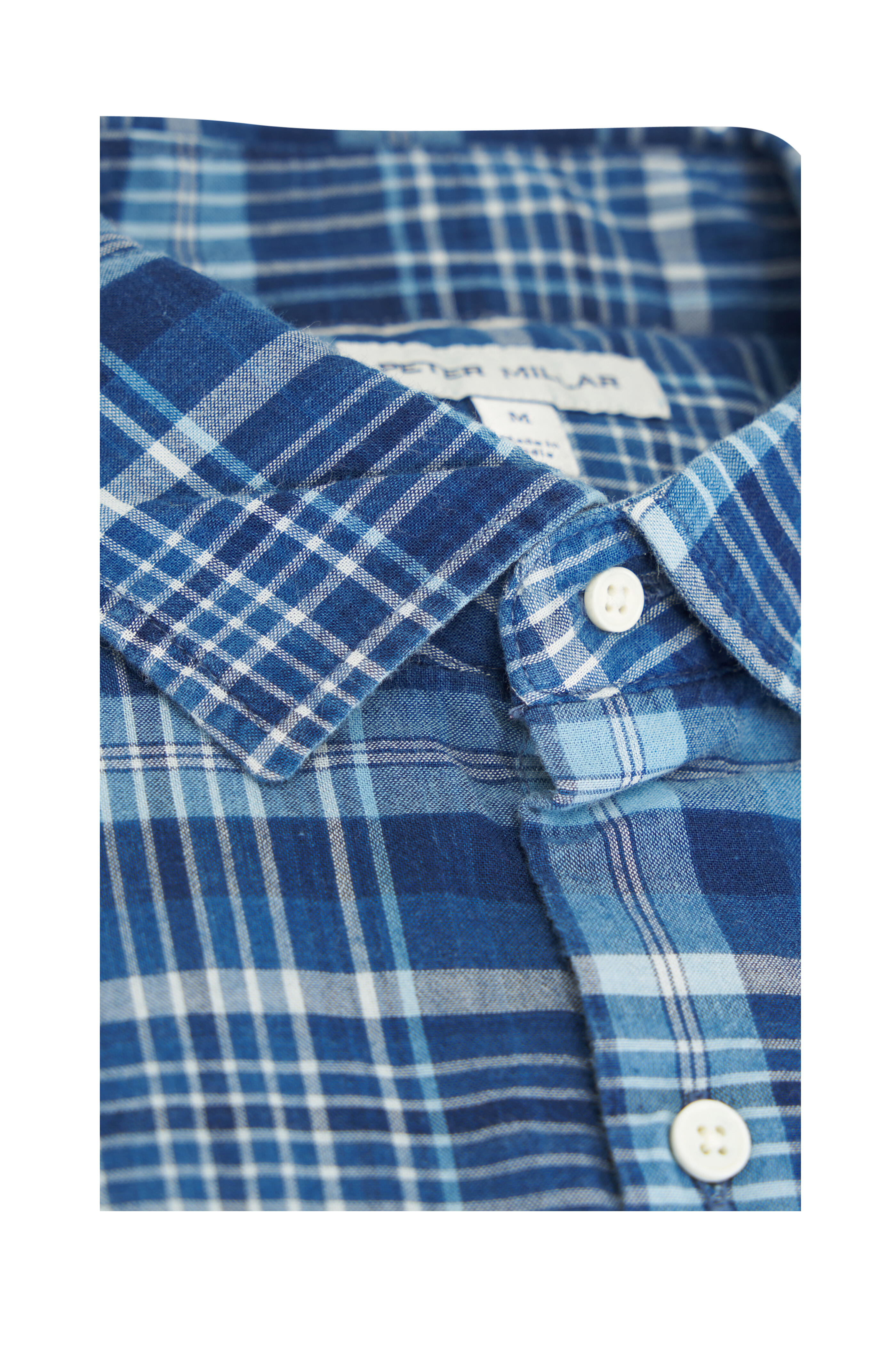 Peter Millar - Indigo Plaid Cotton Sport Shirt