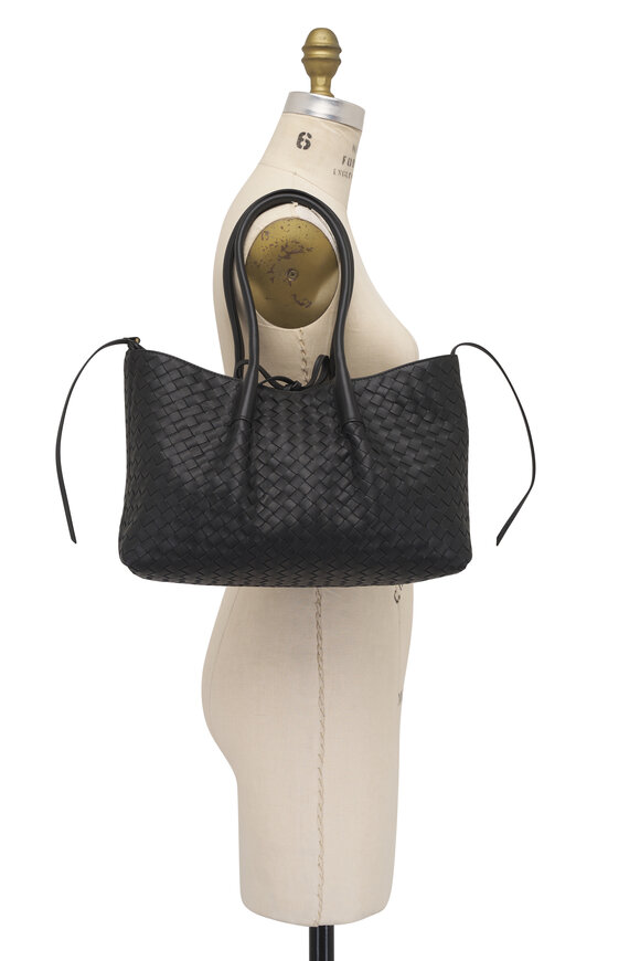 Bottega Veneta Pinacoteca Black & Fondant Woven Leather Tote - view 8