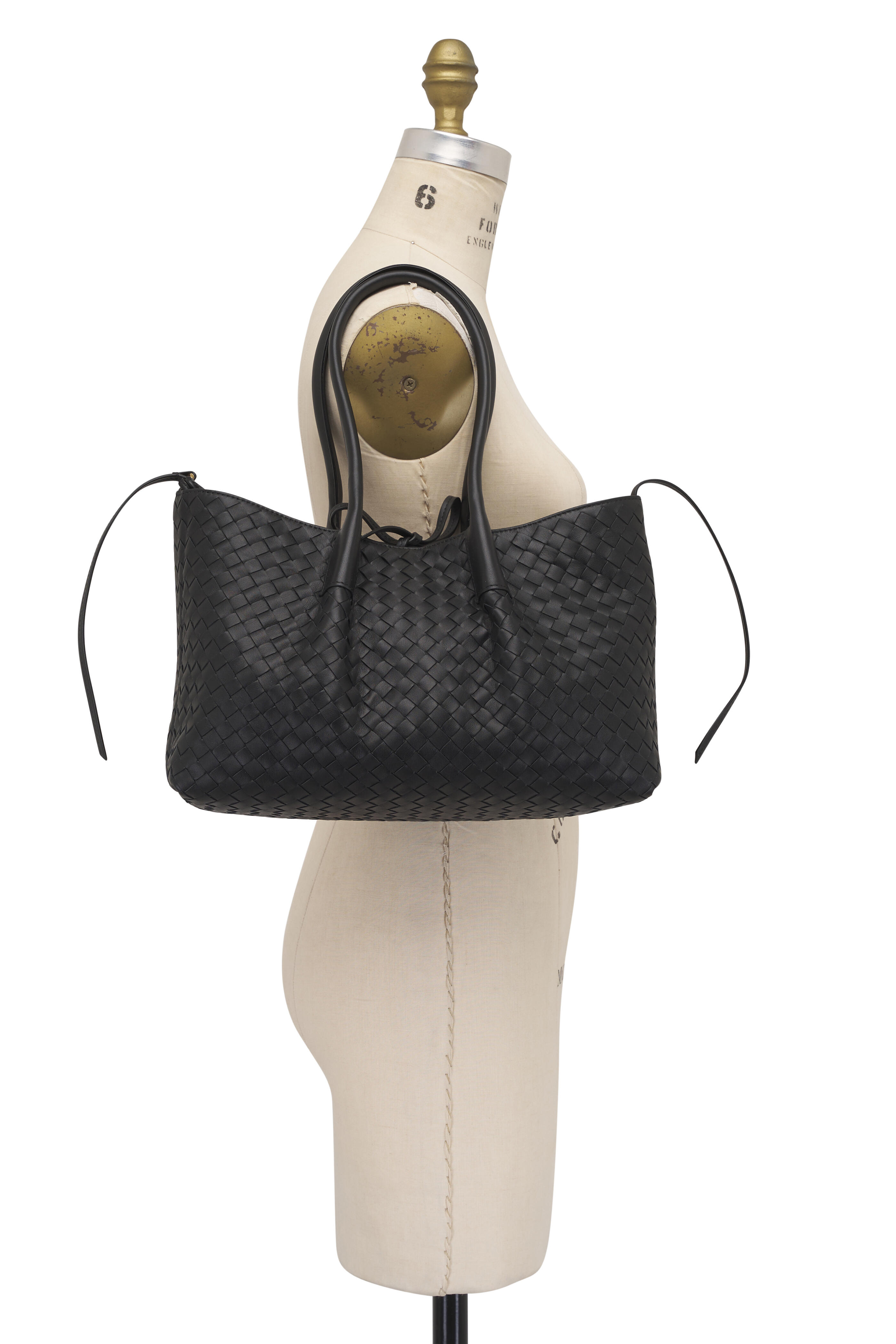 Bottega Veneta - Pinacoteca Black & Fondant Woven Leather Tote